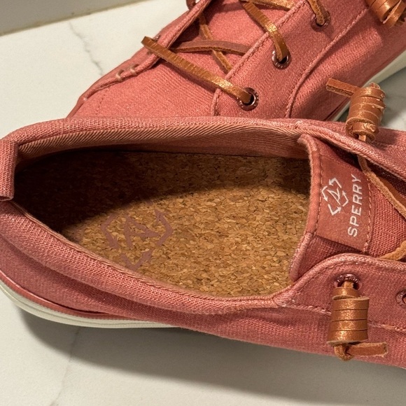 Sperry Crest Vibe Pink Shimmer Sneakers - Picture 10 of 12